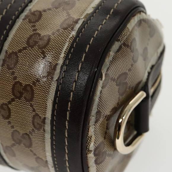 GUCCI GG Crystal Hand Bag Beige Gold 181485 Auth 96794 - Picture 14 of 16